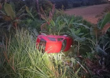 Uma mulher ficou ferida após acidente na SC 410 em Nova Trento