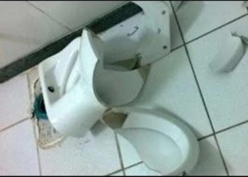 Acidente alerta para riscos de acidentes com vasos sanitários