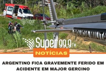 Homem fica gravemente ferido em acidente no Morro do Garcia em Major Gercino