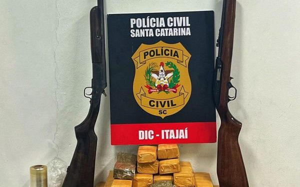 Polícia Civil prende casal por tráfico de drogas e apreende 35kg de maconha e duas armas de fogo