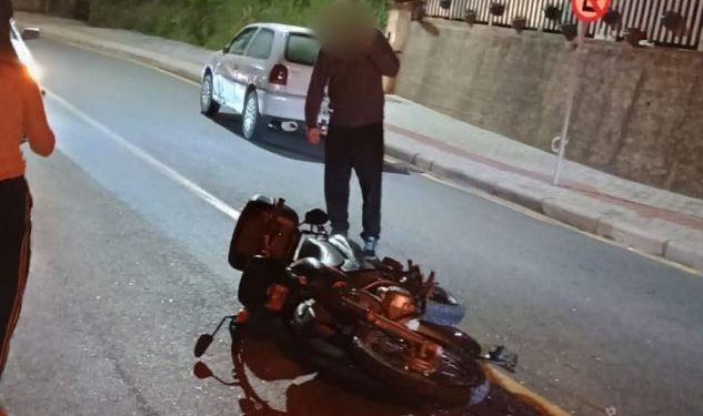 Homem fica ferido em acidente no bairro Trinta Réis em Nova Trento