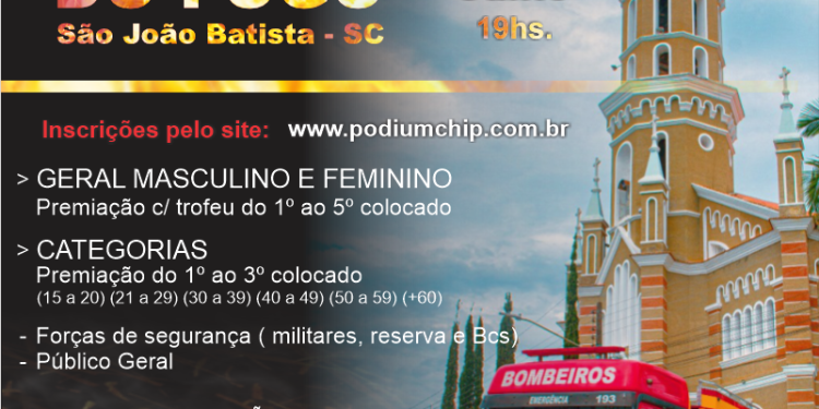 Corpo de Bombeiros Militar realiza Corrida do Fogo em São João Batista no dia 13 de julho