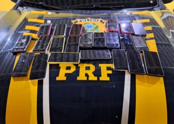22 celulares furtados em Curitiba são recuperados pela PRF em Joinville, na BR-101