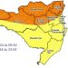 Previsão do tempo indica chuva persistente e volumosa para os próximos dias em Santa Catarina