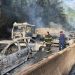 BR-101 é liberada após grave acidente com caminhão-tanque em SC