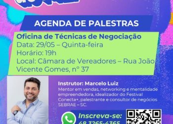 Semana do MEI de São João Batista terá oficina sobre Técnicas de Negociação