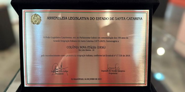 Colônia Nova Itália é homenageada durante festejos dos 150 anos da Grande Imigração Italiana