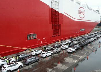 Porto de Itajaí realiza maior desembarque de veículos elétricos da história do Brasil