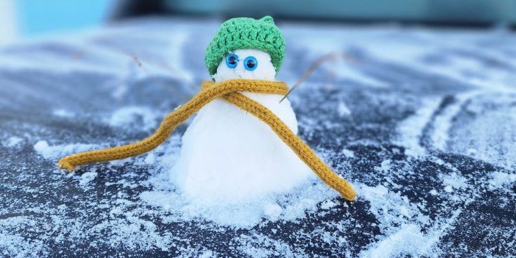 Dia mais frio do ano em SC registra -6°C e ganha boneco de geada