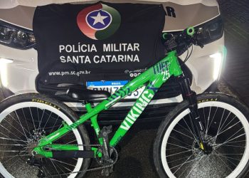 Polícia militar de São João Batista recupera bicicleta furtada de escola