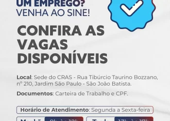 Sine de São João Batista atualiza vagas de emprego em aberto