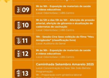 Setembro Amarelo: campanha de conscientização será realizada nesta semana em São João Batista