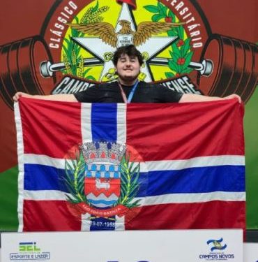 Atleta batistense conquista Medalha de Ouro no Catarinense de Powerlifting