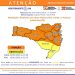 Atualização: Atenção Meteorológica SDC/SC 29/01 08:50 – Temporais com chuva intensa entre a tarde e a noite da quinta-feira (29)