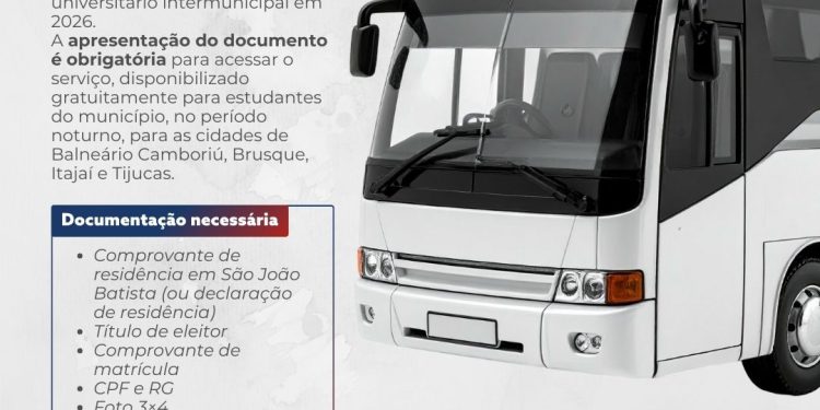 Novos estudantes já podem solicitar carteirinha para transporte universitário gratuito em 2026