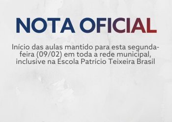 Prefeitura de São João Batista divulga nota oficial sobre o início das aulas.