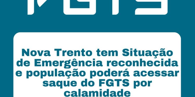 Nova Trento tem Situação de Emergência reconhecida e população poderá acessar saque do FGTS por calamidade