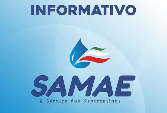 SAMAE informa: Intervenções na rede podem afetar abastecimento no bairro Vígolo em Nova Trento