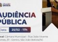 Audiência pública para prestação de contas do 3º quadrimestre de 2025 será realizada na próxima quarta-feira (25/02)