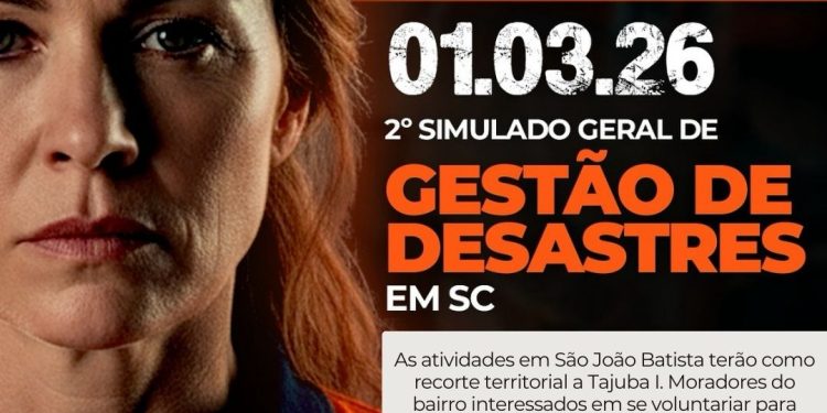 São João Batista participará do 2º Simulado Geral de Gestão de Desastres de Santa Catarina