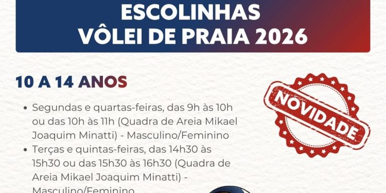 Fube abre inscrições para escolinha de Vôlei de Praia