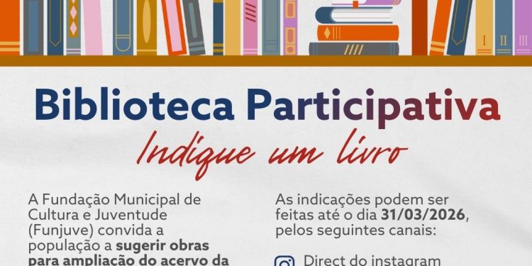 Funjuve convida comunidade a sugerir novas obras para a Biblioteca Pública Municipal