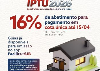 São João Batista: guias do IPTU 2026 já estão disponíveis