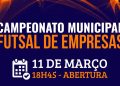 Municipal de Futsal de Empresas 2026 começa nesta quarta-feira (11) em Nova Trento
