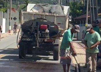 Faixa elevada é implantada no bairro Trinta Réis, em Nova Trento