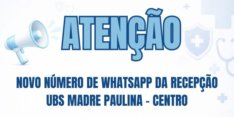 UBS Madre Paulina, em Nova Trento, passa a contar com novo número de WhatsApp para atendimento