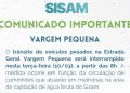 Trânsito de caminhões terá interrupção no acesso à Vargem Pequena nesta terça-feira (10/03)