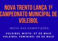 Nova Trento lança 1º Campeonato Municipal de Voleibol