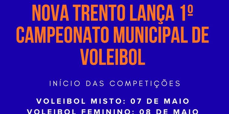 Nova Trento lança 1º Campeonato Municipal de Voleibol