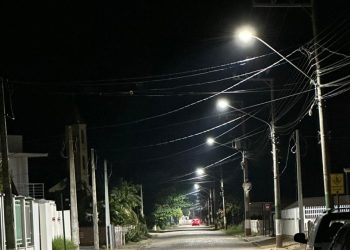 Troca de iluminação por LED atende a localidade de Ponta Fina Sul, em Nova Trento