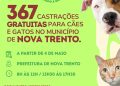 Programa Pet Levado a Sério abre inscrições para castração e microchipagem em Nova Trento