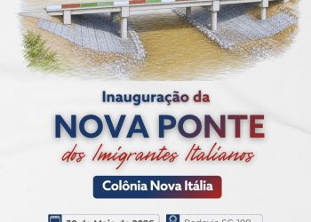 Nova ponte da Colônia Nova Itália será inaugurada no dia 30 de maio
