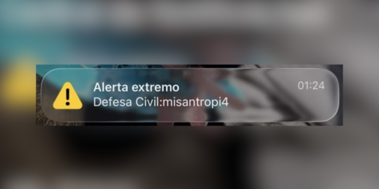 Falso alerta da Defesa Civil atinge milhões de pessoas em oito estados