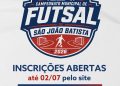 Fube abre inscrições para o Campeonato Municipal de Futsal 2026
