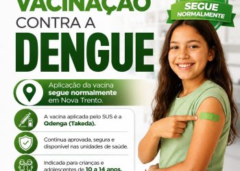 Secretaria de Saúde de Nova Trento esclarece informações sobre vacinação contra a dengue