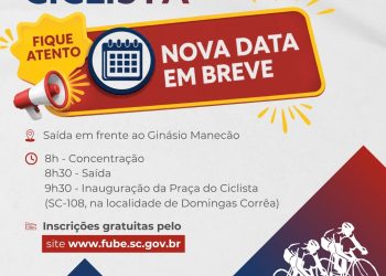 Pedal de inauguração da Praça do Ciclista será realizado em nova data