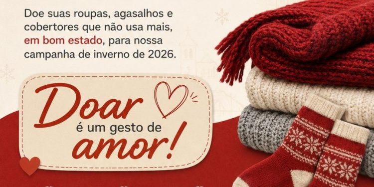 Doar é um gesto de amor: Nova Trento mobiliza a comunidade para a Campanha do Agasalho 2026