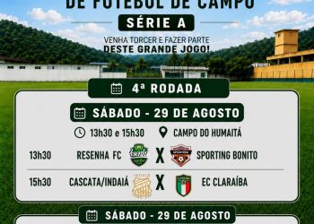Campeonato Municipal de Futebol de Campo Série A terá 4ª rodada neste sábado em Nova Trento