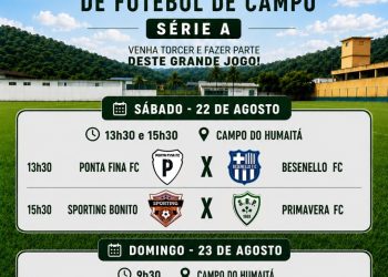 Campeonato Municipal de Futebol de Campo Série A retoma 3ª rodada em Nova Trento