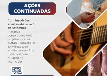 Funjuve lança edital com R$ 20 mil para apoiar projetos culturais continuados em São João Batista