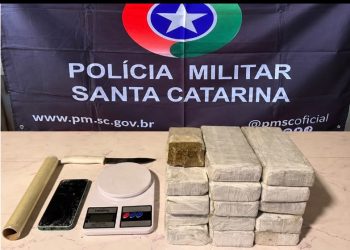 Polícia Militar de Canelinha apreende mais de 11 kg de maconha durante atendimento de ocorrência de violência doméstica