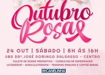 Canelinha promove dia especial de cuidados com a saúde da mulher em 24 de outubro