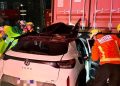 Homem de 40 anos morre em acidente entre carro e caminhão na BR-101, em Itapema